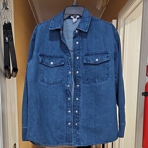 Forever 21 Classic Blue Denim Shirt